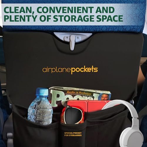 Airplane Pockets - Airplane Accessories - Plane Travel Essentials - Travel Organizer - Seat Storage Organizer - Air Travel Essentials - Seat Back Organizer - International Travel Must-Have - Image 8