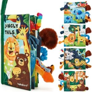 hahaland Baby Books 0-6 Months,Infant Tummy Time Toy Sensory Toys 6 to 12 Months Touch Feel Book Travel Toy Gifts for Boy Girl 0-3 Month Baby Shower Christmas Birthday Gifts Stocking Stuffers (Single)