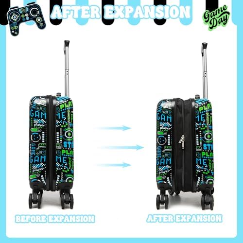 Kid’s Luggage Set 5 Piece Suitcase Set 16’’ Hardside Luggage with Spinner Wheels Girls Boys Carry on Luggage Travel Rolling Luggage Airline Approved - Image 6