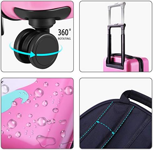 iPlay, iLearn Unicorn Kids Luggage, Girls Carry on Suitcase, 18" Hardside Travel Luggage Set W/Backpack, Toddler Rolling Luggage W/ 4 Spinner Wheels, Children Holiday Birthday Gift - Image 3