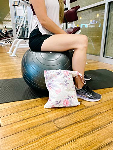 ALVA ALVABABY 2pcs Cloth Diaper Wet Dry Bags Waterproof Reusable with Two Zippered Pockets Travel Beach Pool Daycare Soiled Baby Items Yoga Gym Bag for Swimsuits or Wet Clothes L5166 - Image 8