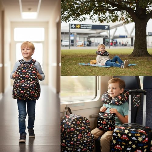 Kid’s Luggage Set 6 Piece Suitcase Set 16’’ Hardside Luggage with Spinner Wheels Girls Boys Carry on Luggage Travel Rolling Luggage Airline Approved - Image 7