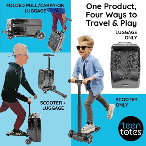 Detachable 4-in-1 Scooter Luggage for Kids – Ride-On Suitcase with Removable Luggage Body, Adjustable Handlebar, Durable Deck & Brake, Carry-On Size – Travel & Play - Image 3