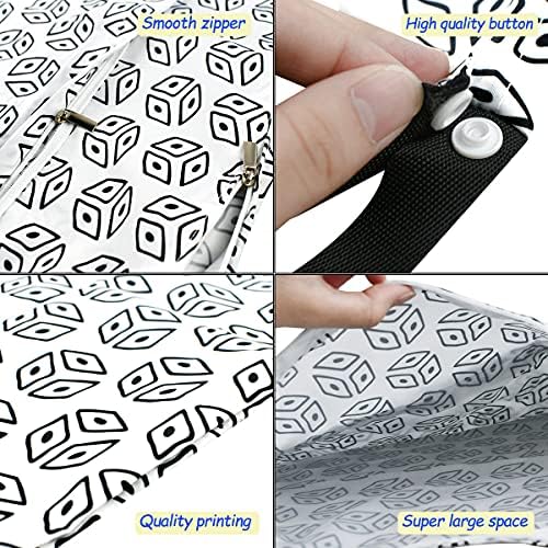 2Pcs Waterproof Reusable Wet & Dry Bag for Baby Cloth Diaper Gym Clothes Travel Bags Washable Beach Pool Swimsuits Pockets with Two Zippered Dirty Diapers Stroller Yoga Toiletries Daycare Organizer - Image 2